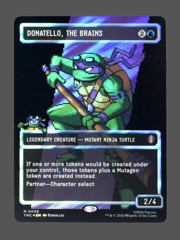Donatello, the Brains Surge Foil MTG proxy card from Teenage Mutant Ninja Turtles Eternal #85