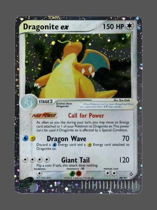 Dragonite ex Galaxy Foil Pokemon proxy card from EX Dragon #90