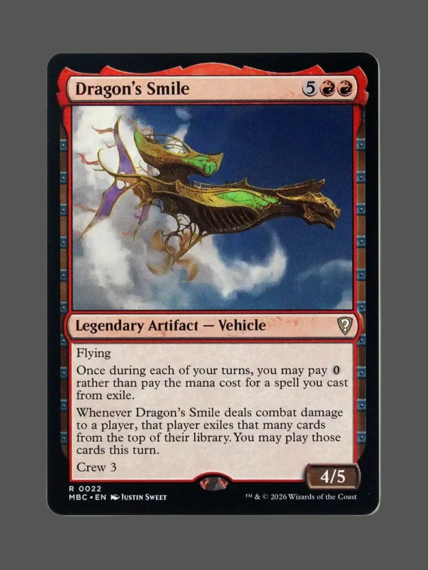Dragon's Smile Holo MTG proxy card from Mystery Booster Commander Edition #22
