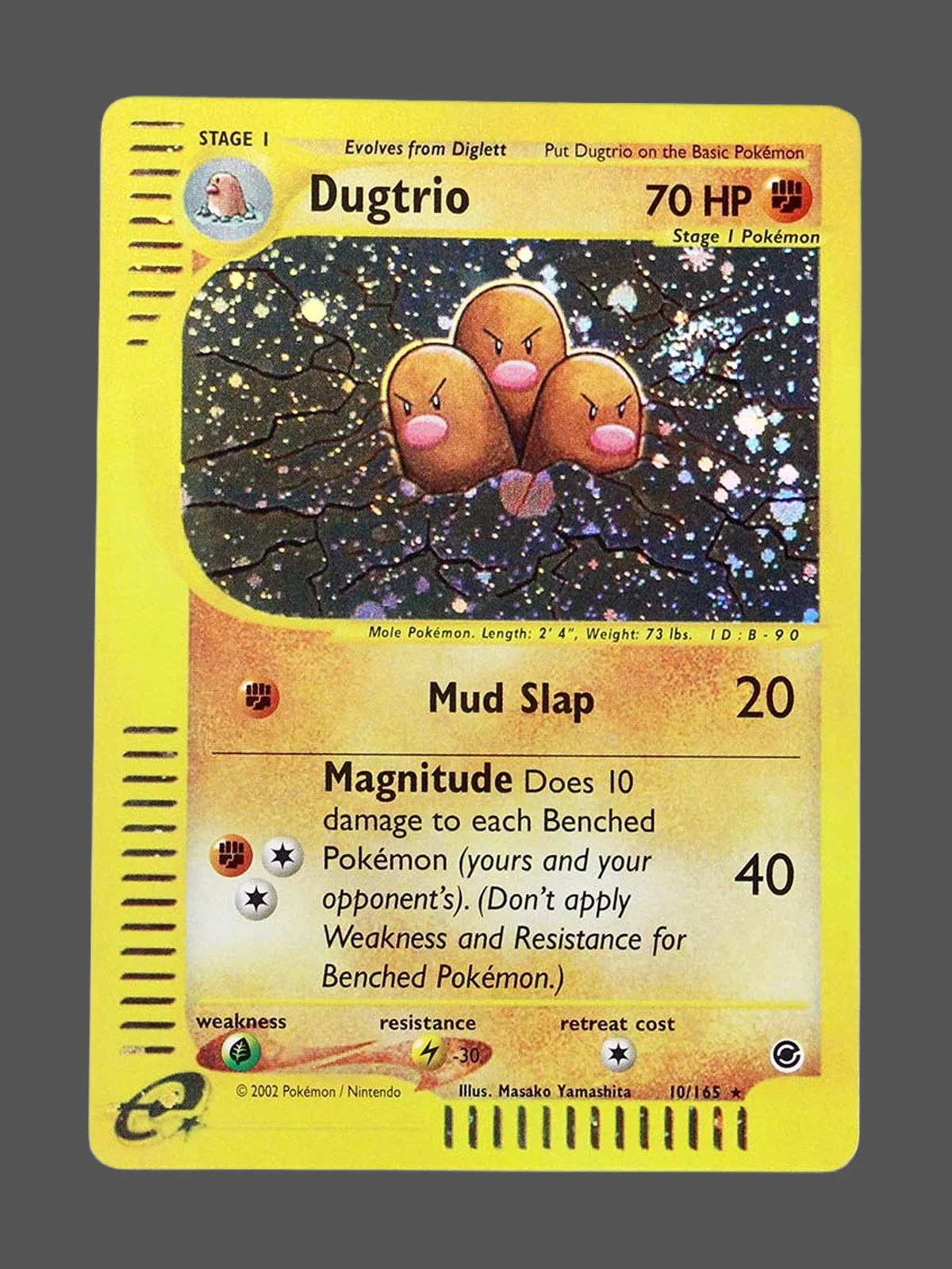 dugtrio-10-ex-en-foil.webp Dugtrio Foil Pokemon proxy card from Expedition #10