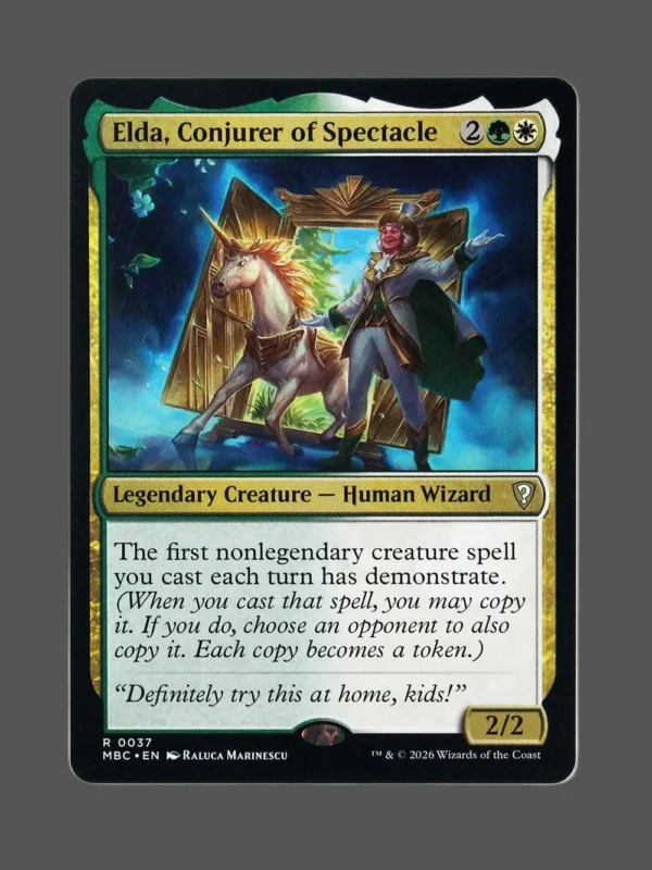Elda, Conjurer of Spectacle Holo MTG proxy card from Mystery Booster Commander Edition #37