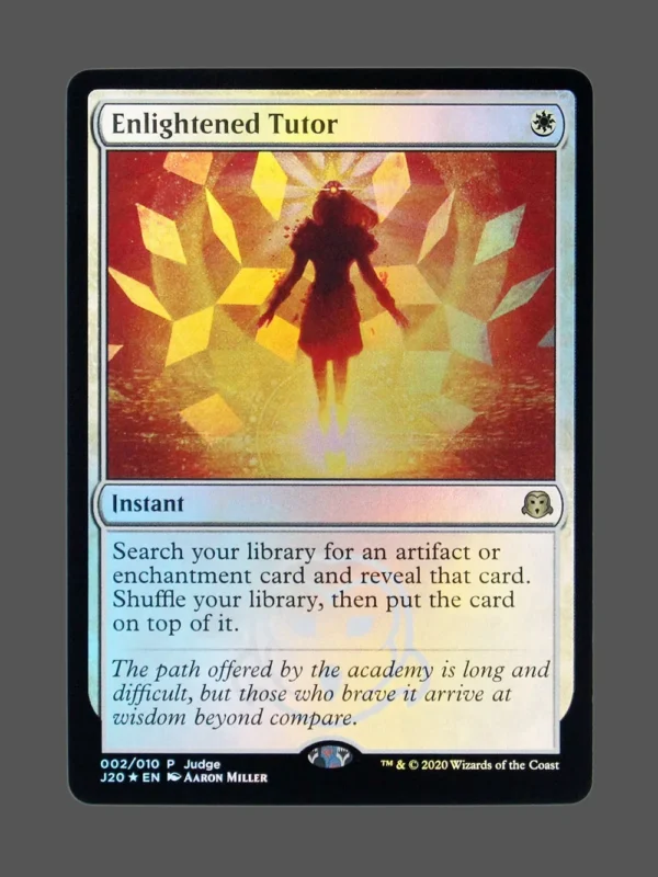 Enlightened Tutor Foil MTG proxy card from Judge Gift Cards 2020 #2