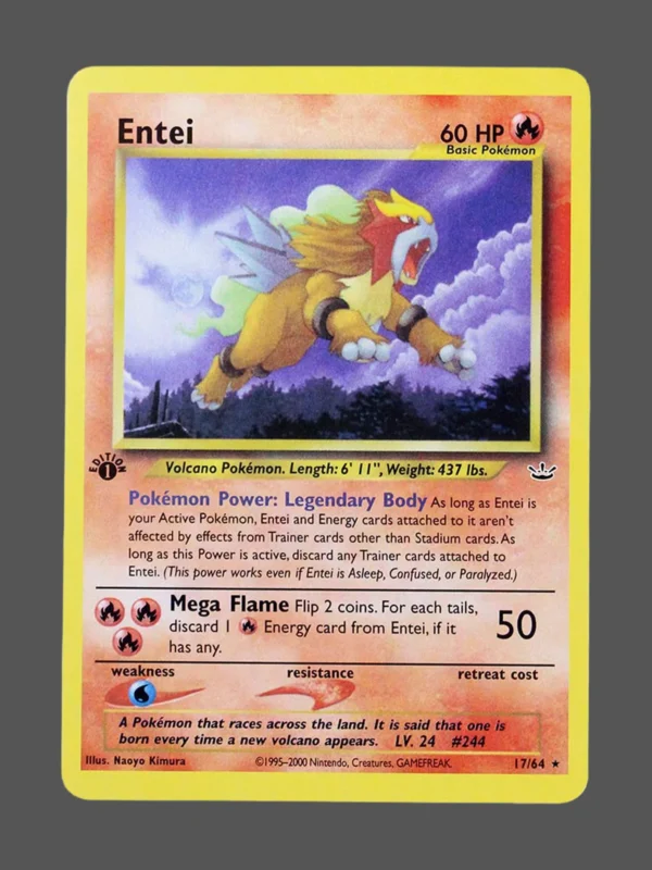 Entei Regular Pokemon proxy card from Neo Revelation #17