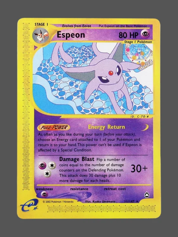 Espeon Regular Pokemon proxy card from Aquapolis #11