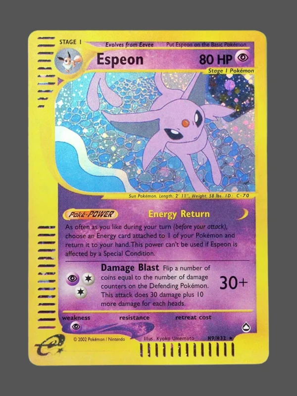 Espeon Foil Pokemon proxy card from Aquapolis #H9