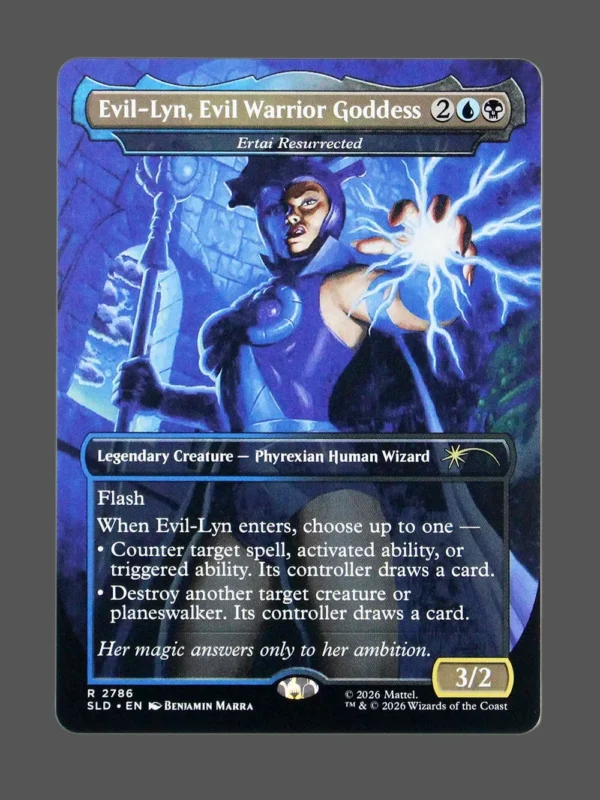 Evil-Lyn, Evil Warrior Goddess Holo MTG proxy card from Secret Lair Drop #2786