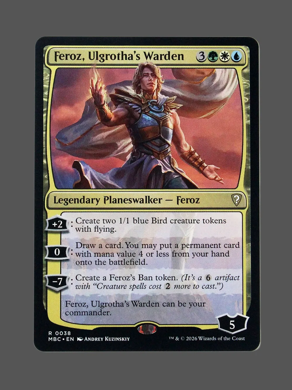 feroz-ulgrothas-warden-038-foil.webp Feroz, Ulgrotha's Warden Foil MTG proxy card from Mystery Booster Commander Edition #38