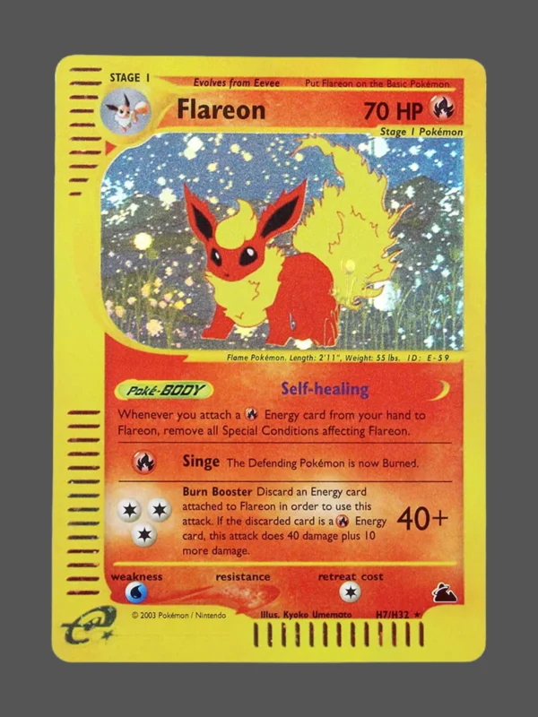 Flareon Foil Pokemon proxy card from Skyridge #H7