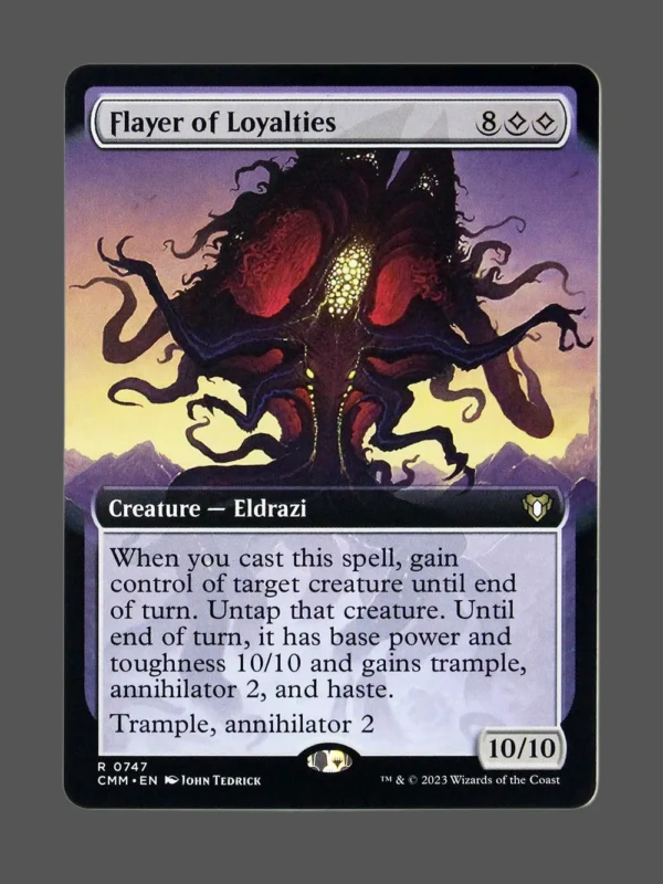 Flayer of Loyalties Holo MTG proxy card from Commander Masters #747