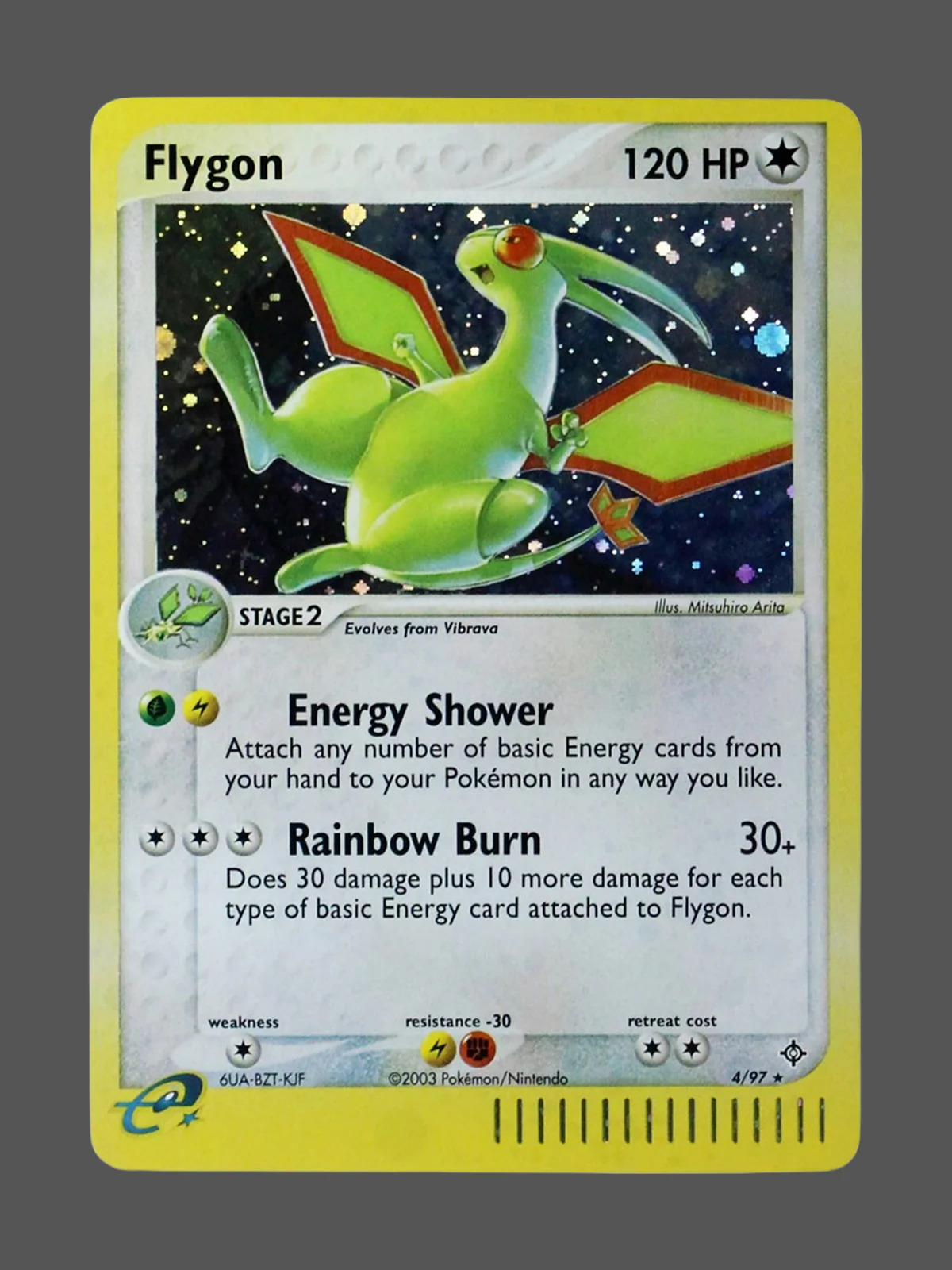 flygon-4-dr-en-gf.webp Flygon Galaxy Foil Pokemon proxy card from EX Dragon #4