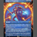 Force of Negation Holo MTG proxy card from Double Masters 2022 #346