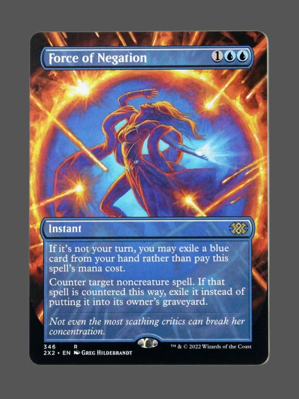 Force of Negation Holo MTG proxy card from Double Masters 2022 #346