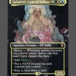 Galadriel, Light of Valinor Holo MTG proxy card from The Hobbit Eternal #32