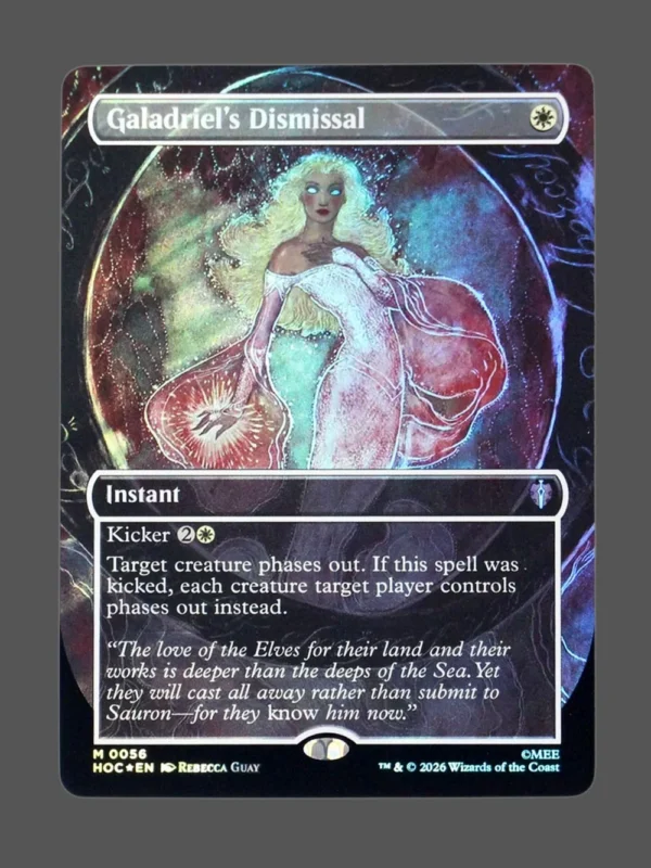 Galadriel's Dismissal Surge Foil MTG proxy card from The Hobbit Eternal #56