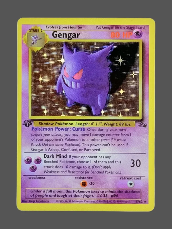 Gengar Regular Pokemon proxy card from Fossil #5