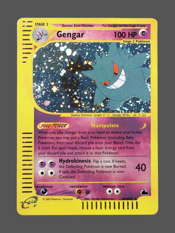 Gengar Foil Pokemon proxy card from Skyridge #H9