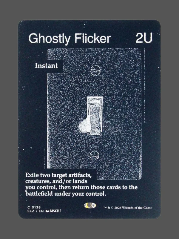Ghostly Flicker Holo MTG proxy card from The Zeta Set #138