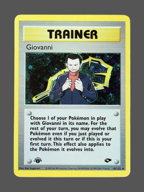 Giovanni Regular Pokemon proxy card from Gym Challenge #18