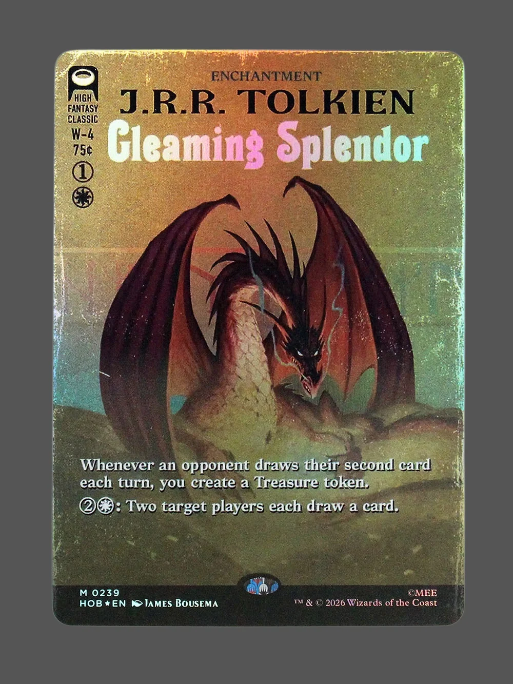 gleaming-splendor-239-foil.webp Gleaming Splendor Foil MTG proxy card from The Hobbit #239