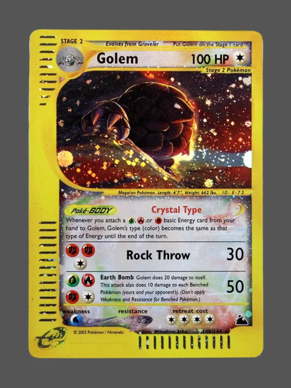 Golem Foil Pokemon proxy card from Skyridge #148