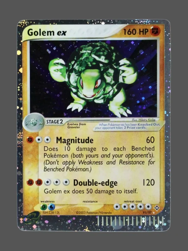 Golem ex Galaxy Foil Pokemon proxy card from EX Dragon #91