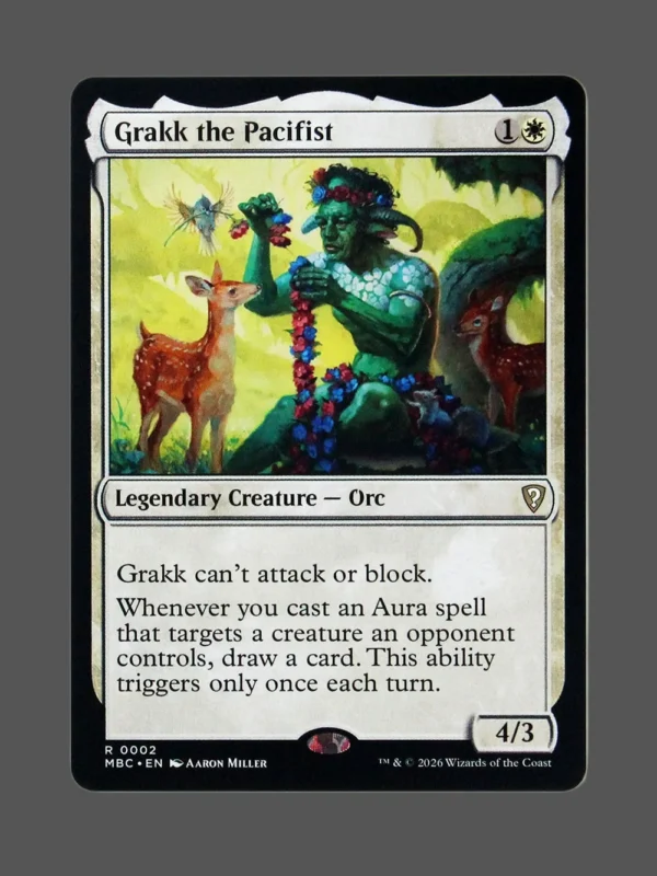 Grakk the Pacifist Holo MTG proxy card from Mystery Booster Commander Edition #2