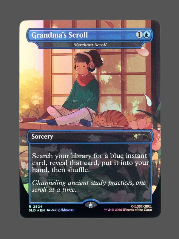 Grandma's Scroll Foil MTG proxy card from Secret Lair Drop #2824