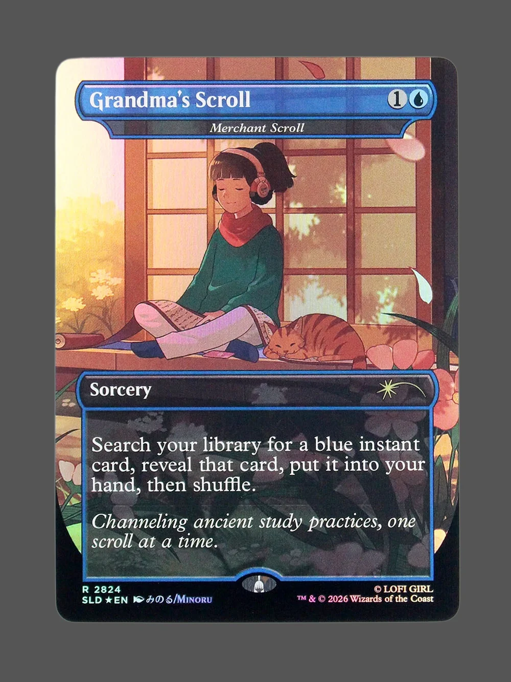 grandmas-scroll-2824-foil.webp Grandma's Scroll Foil MTG proxy card from Secret Lair Drop #2824