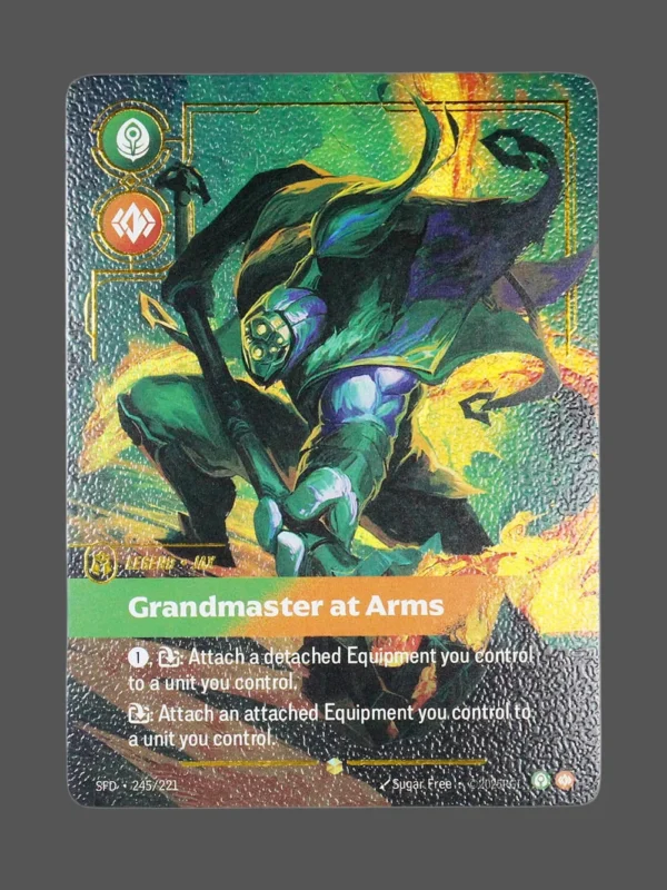 Grandmaster at Arms Foil Riftbound proxy card from Spiritforged #245/221