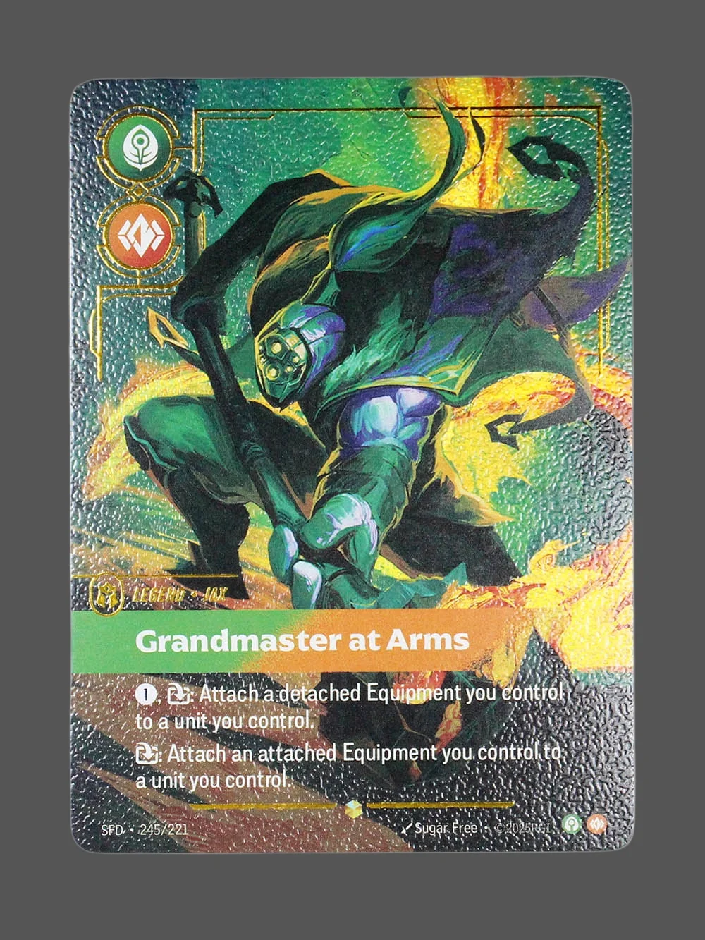 grandmaster-at-arms-245-221-foil.webp Grandmaster at Arms Foil Riftbound proxy card from Spiritforged #245/221