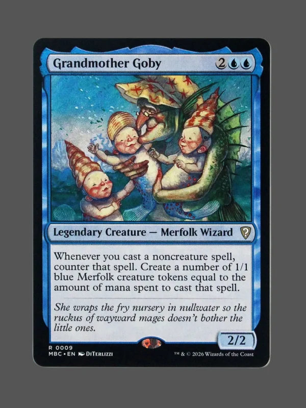 Grandmother Goby Holo MTG proxy card from Mystery Booster Commander Edition #9