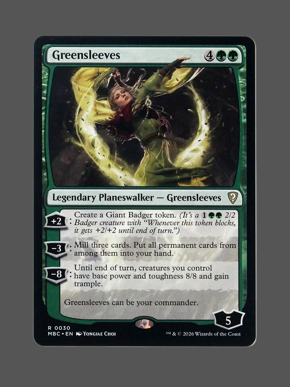 greensleeves-030-foil.webp Greensleeves Foil MTG proxy card from Mystery Booster Commander Edition #30