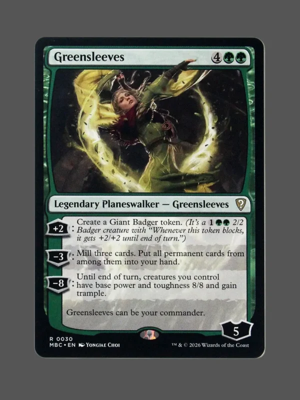 Greensleeves Holo MTG proxy card from Mystery Booster Commander Edition #30