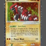 Groudon ex Galaxy Foil Pokemon proxy card from Sandstorm #93