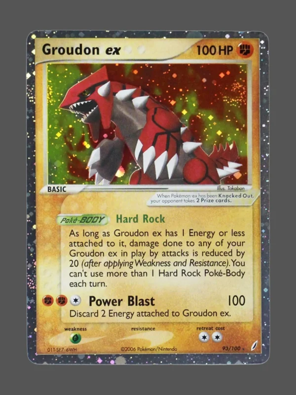 Groudon ex Galaxy Foil Pokemon proxy card from Sandstorm #93