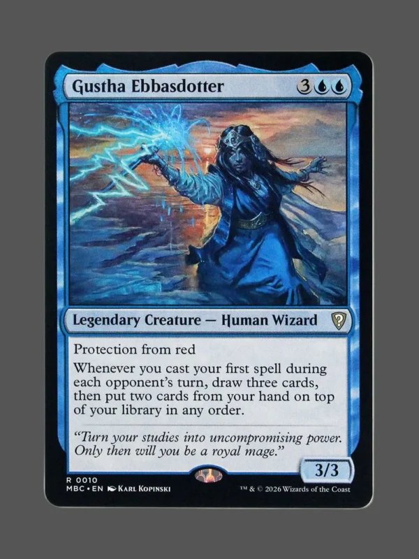 Gustha Ebbasdotter Holo MTG proxy card from Mystery Booster Commander Edition #10