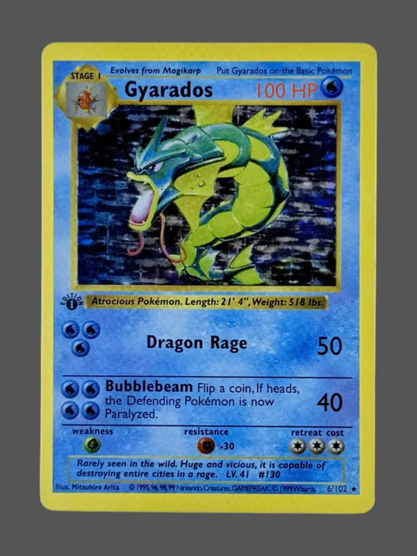 Gyarados Regular Pokemon proxy card from Base Set #6