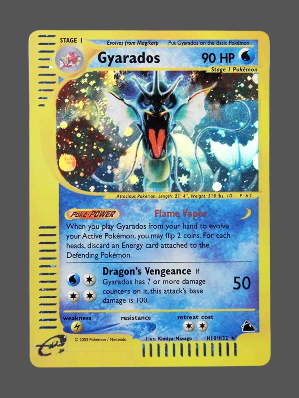 Gyarados Foil Pokemon proxy card from Skyridge #H10
