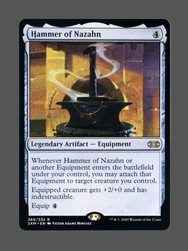 Hammer of Nazahn Holo MTG proxy card from Double Masters #260