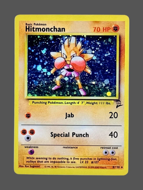 Hitmonchan Regular Pokemon proxy card from Base Set #7