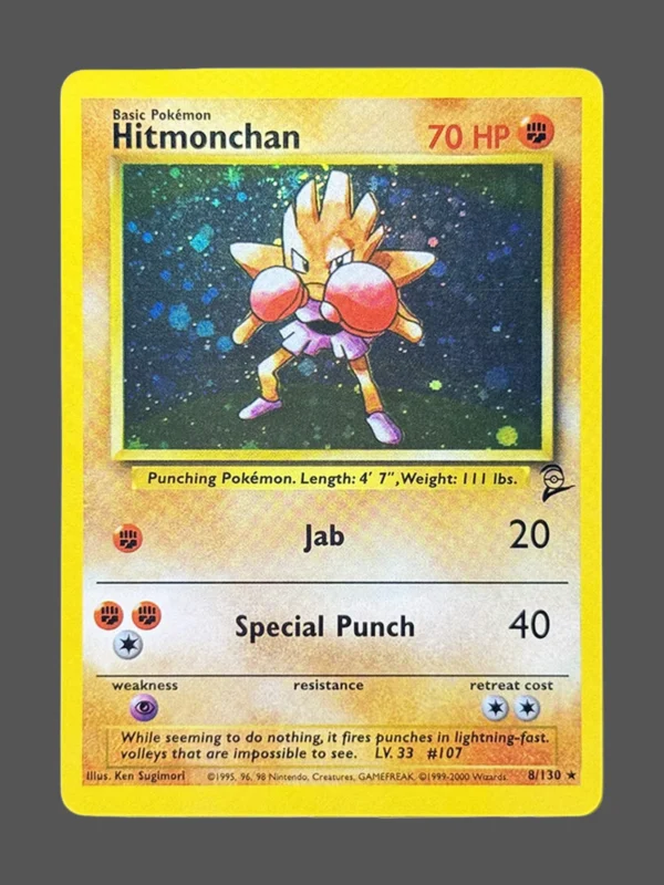 Hitmonchan Regular Pokemon proxy card from Base Set 2 #8