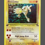 Hitmonlee Regular Pokemon proxy card from Fossil #7