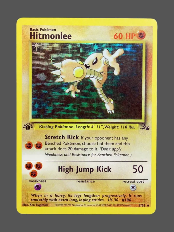 Hitmonlee Regular Pokemon proxy card from Fossil #7