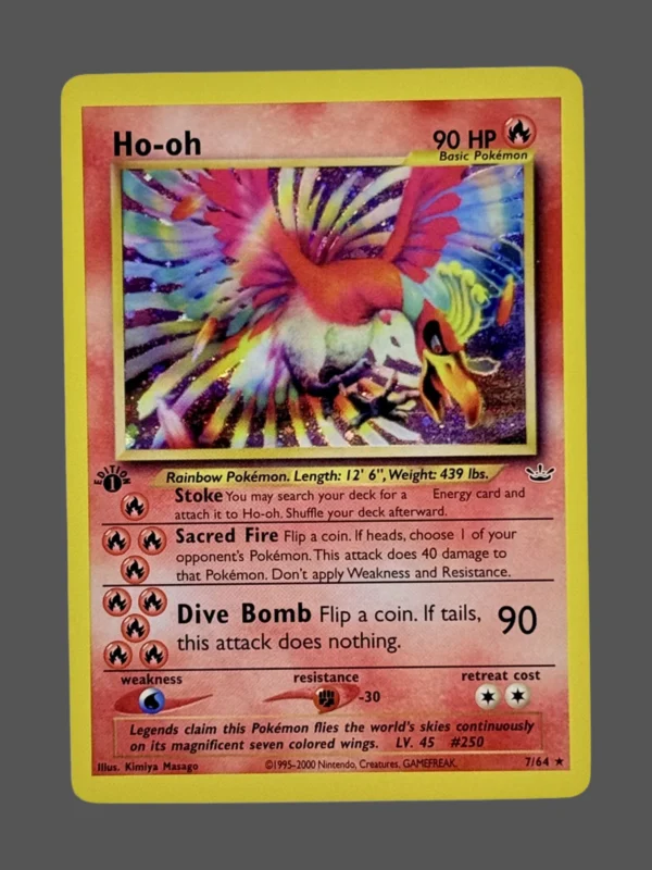 Ho-oh Regular Pokemon proxy card from Neo Revelation #7