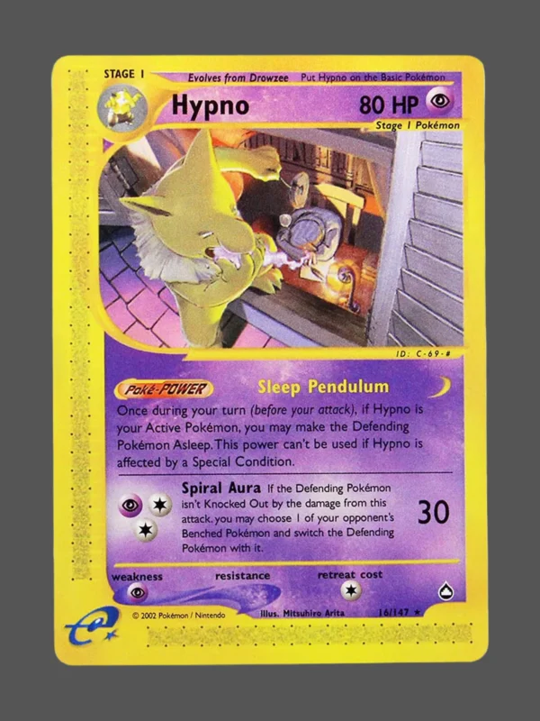 Hypno Regular Pokemon proxy card from Aquapolis #16