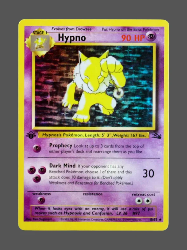 Hypno Regular Pokemon proxy card from Fossil #8