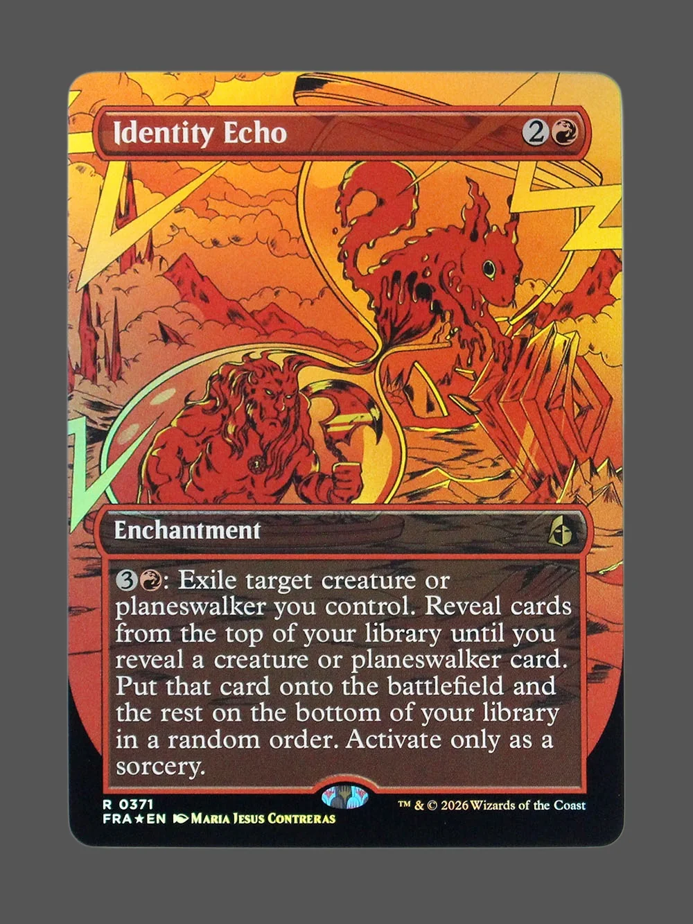 identity-echo-371-foil.webp Identity Echo Foil MTG proxy card from Reality Fracture #371
