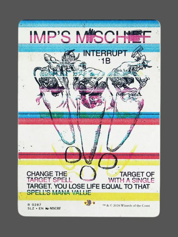 Imp's Mischief Holo MTG proxy card from The Zeta Set #287