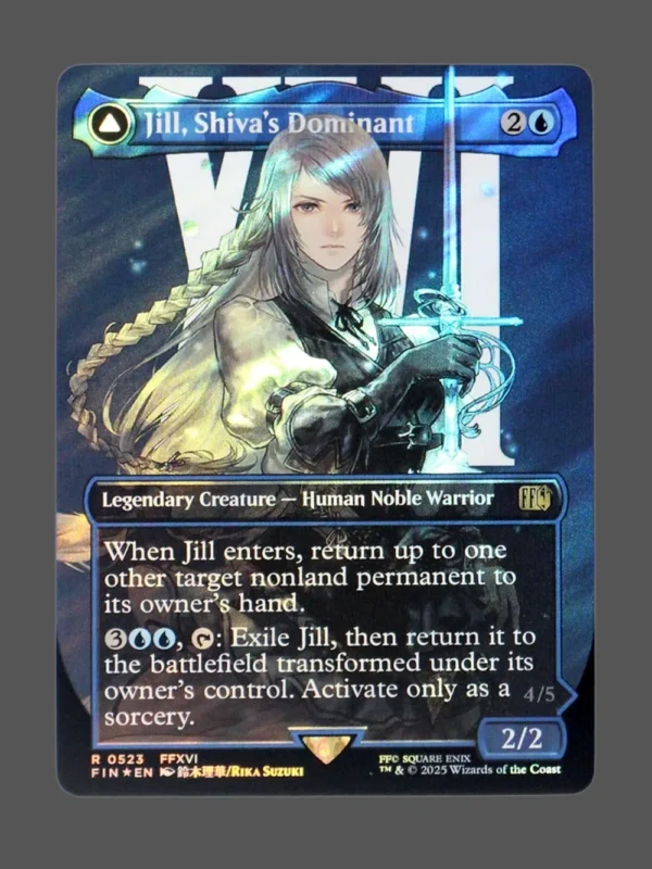 Jill, Shiva's Dominant/Shiva, Warden of Ice Surge Foil MTG proxy card from Final Fantasy #523