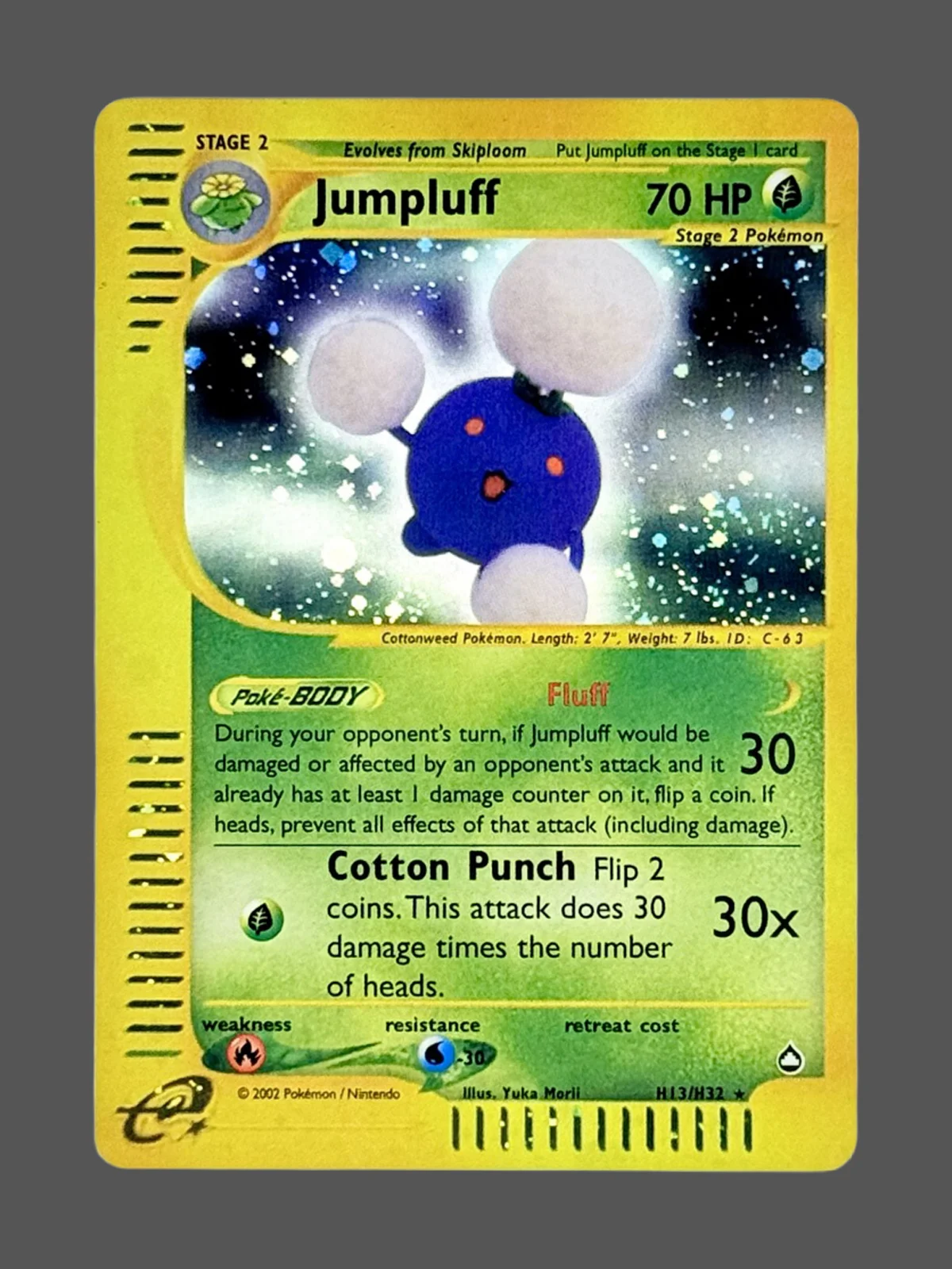 jumpluff-h13-aq-en.webp Jumpluff Regular Pokemon proxy card from Aquapolis #H13